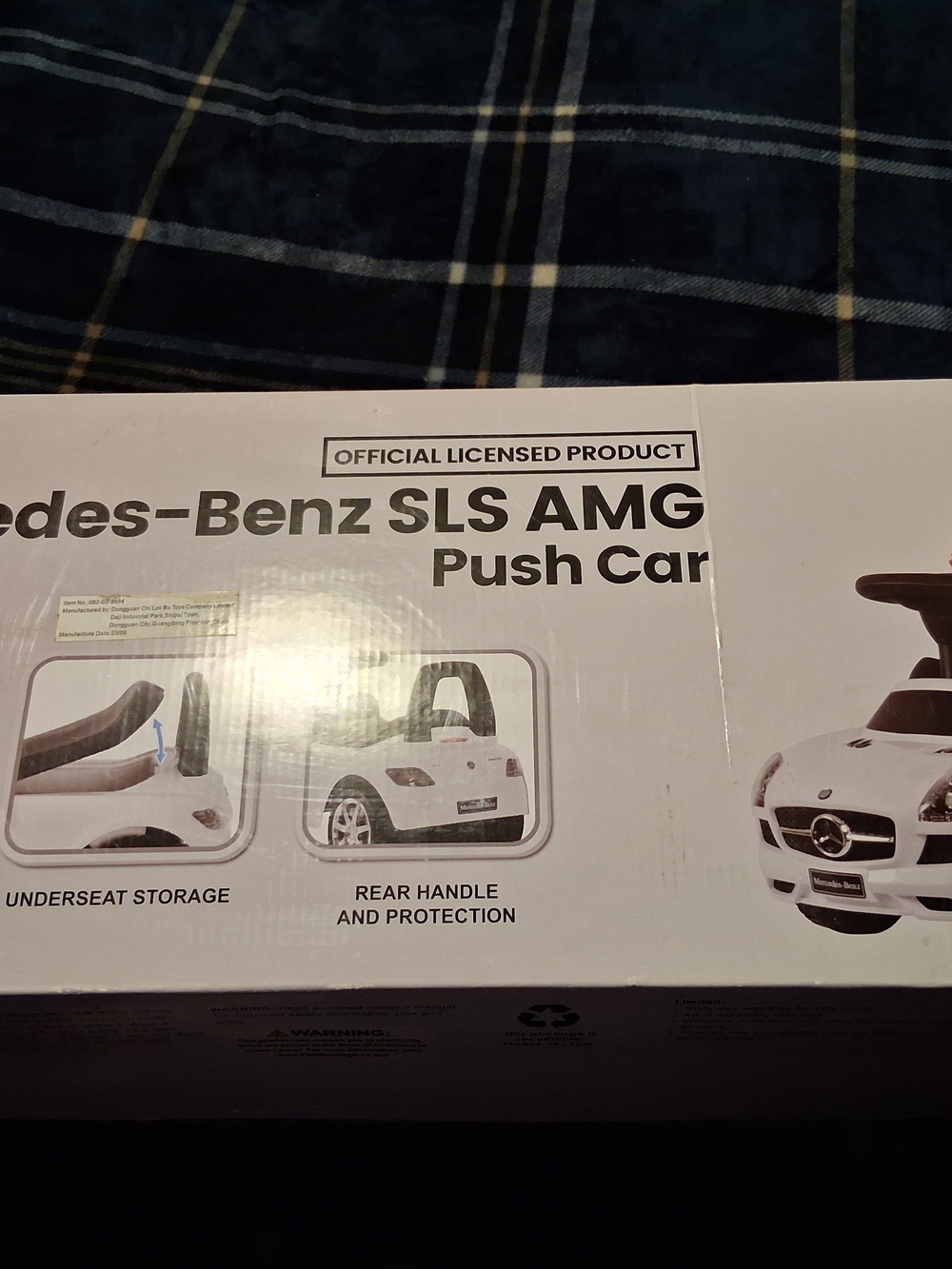 Mercedes-Benz SLS AMG Kids Push Car - White